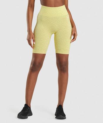 Pantalones Cortos Gymshark Adapt Animal Seamless Cycling Mujer Amarillo | CO 2792ZUT